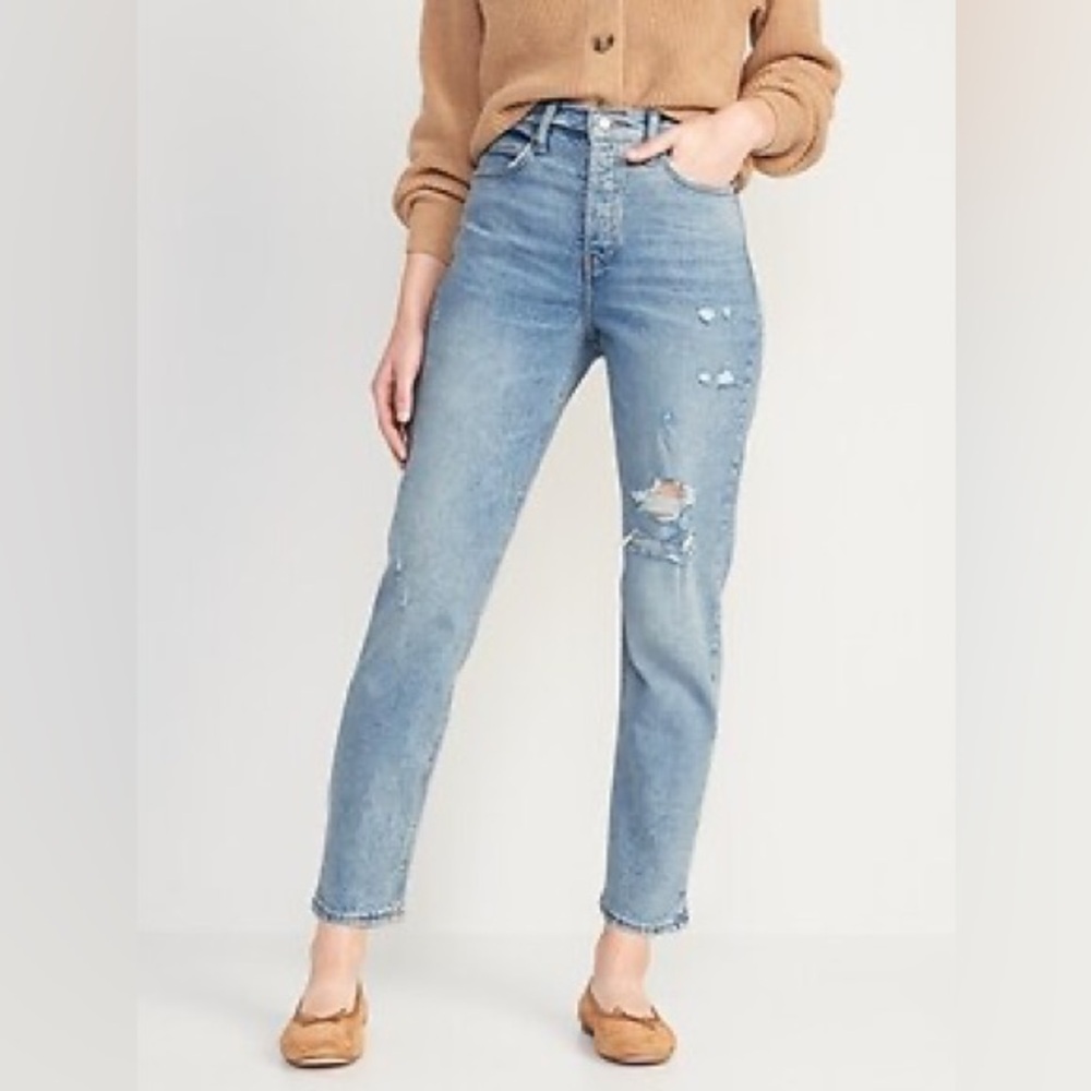 Old Navy Extra High Rise Straight Jeans